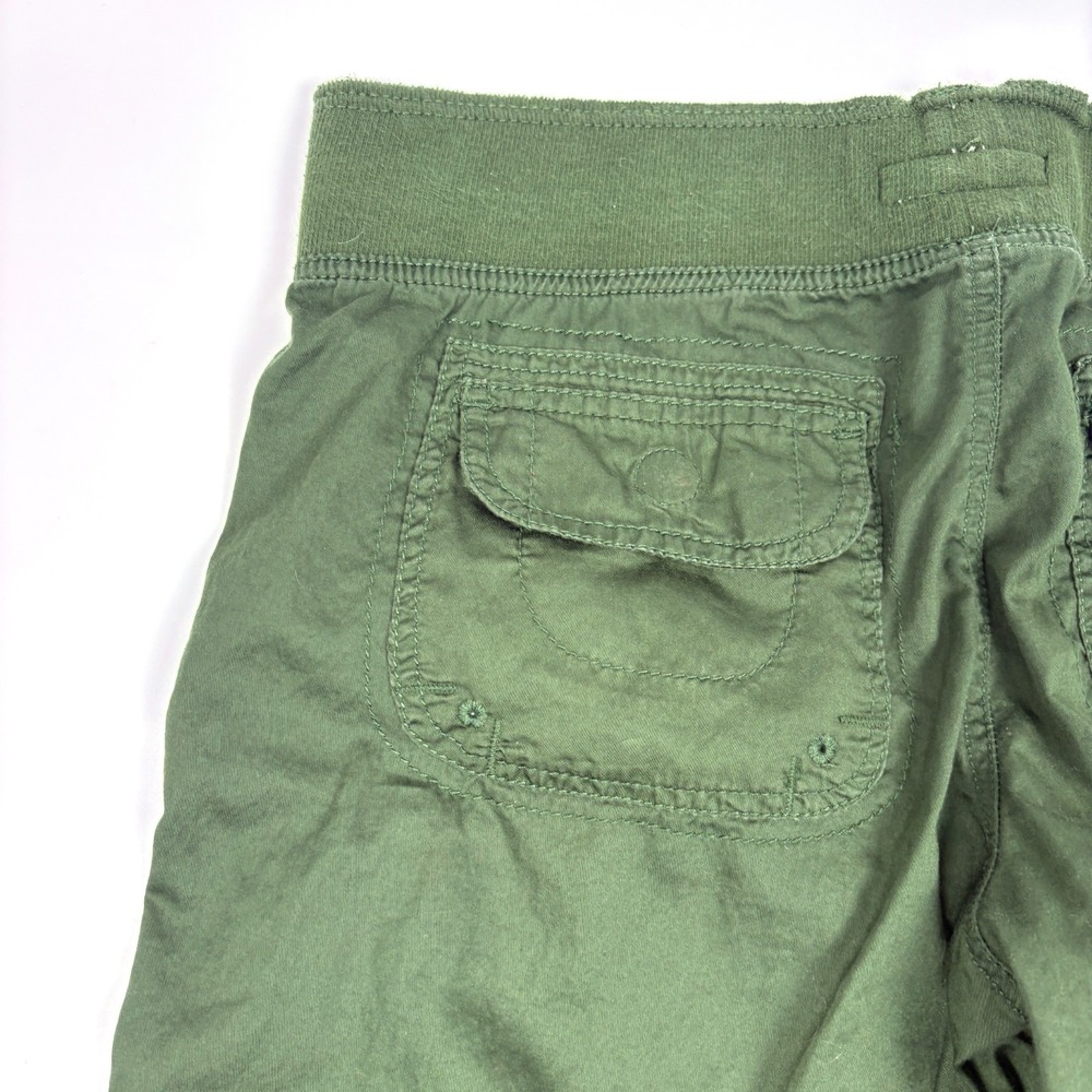 VTG Y2K Bitten by Sarah Jessica Parker Drawstring Capri Joggers Womens Sz 8 Grn - Picture 6 of 13